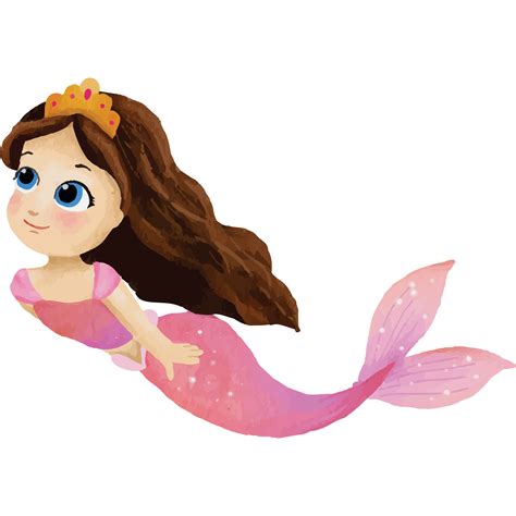 Beautiful Mermaid Clip Art Element Transparent Background 24400187 PNG