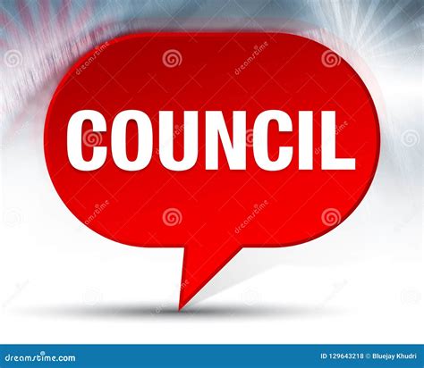 Council Red Bubble Background Stock Illustration Illustration Of