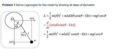 Solved Problem 1 Derive Lagrangian for this model by showing | Chegg.com