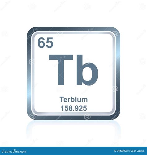 Chemical Element Terbium From The Periodic Table Stock Illustration