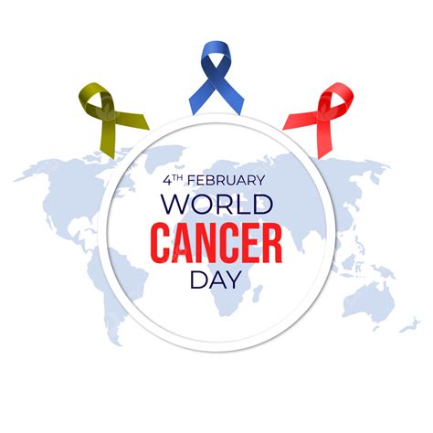 World Cancer Day Vector Hd Png Images World Cancer Day With Ribbon And