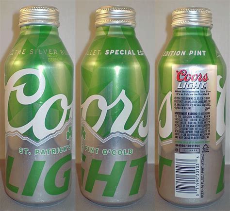 Coors Light Stpat Coors Light Aluminum Bottle Coors