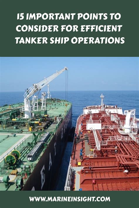 15 Important Points To Consider For Efficient Tanker Ship Operations In