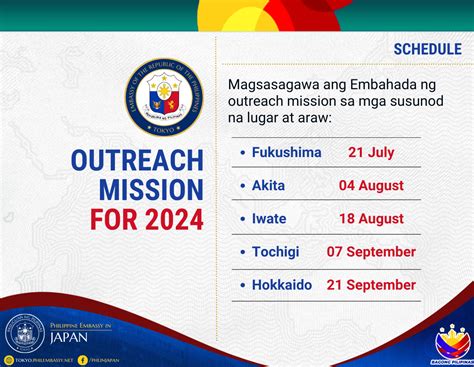 Consular Outreach Missions For 2024 Philippine Embassy Tokyo Japan