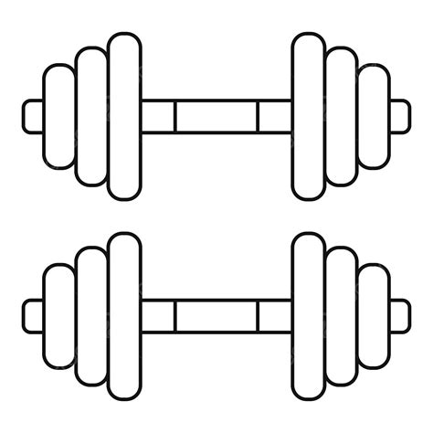 Dumbbell Weight Clipart Hd PNG, Dumbbell Weights Icon Outline Style, Style Icons, Dumbbell Icons ...