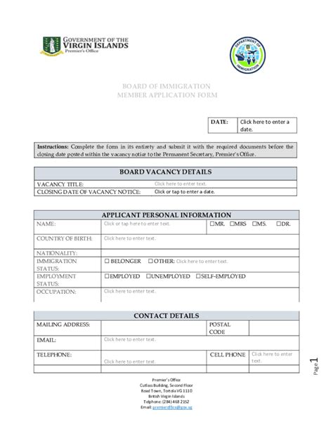 Fillable Online Bvi Gov APPEALS TRIBUNAL PHYSICAL PLANNING MEMBER