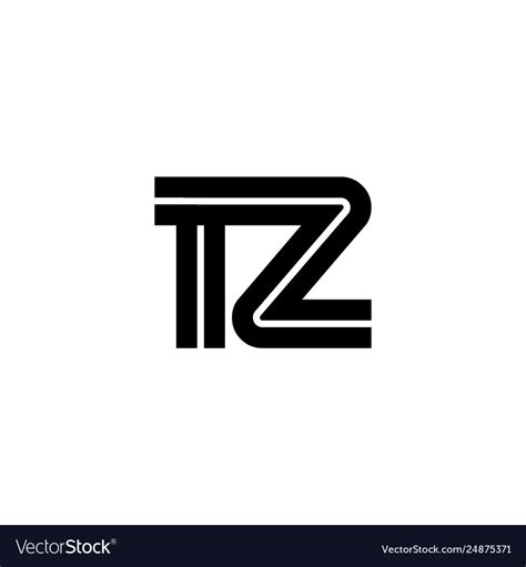 Initial Letter 1z Design Logo Template Royalty Free Vector