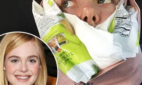 Elle Fanning ties frozen peas to her face after having her wisdom teeth ...