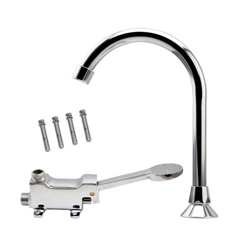 Brass Valve Pedal Operated Faucet Tap Flush Foot Control Faucet With