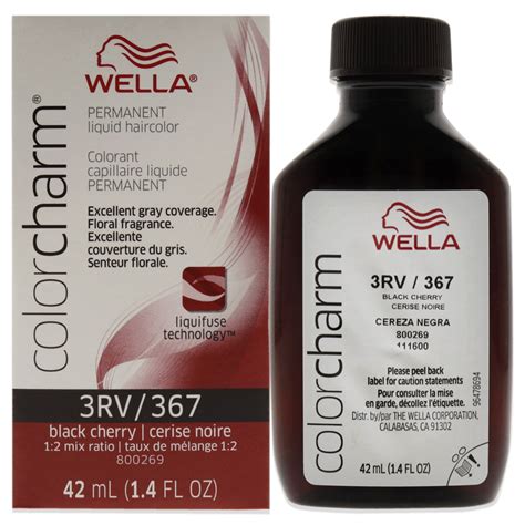 Color Charm Permanent Liquid Haircolor 367 3rv Black Cherry