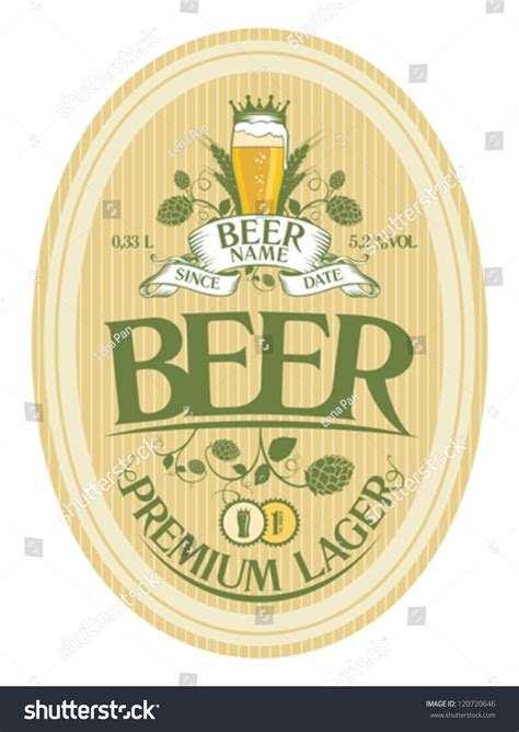 Beer Label Design Template Stock Vector (Royalty Free) 120720646