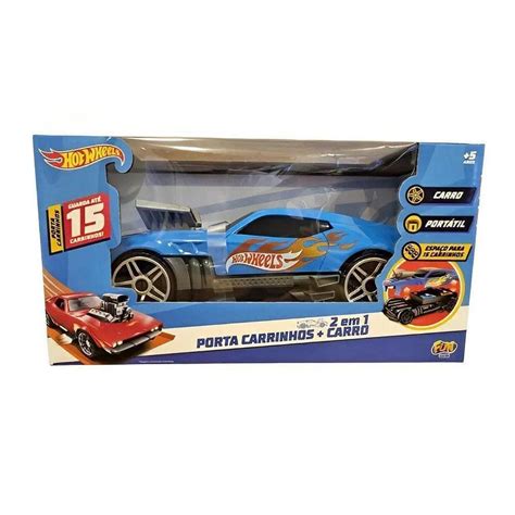 Kit Porta Carrinho Modular Hot Wheels Caixa 10 Carrinhos Hot Wheels Mattel Pontofrio