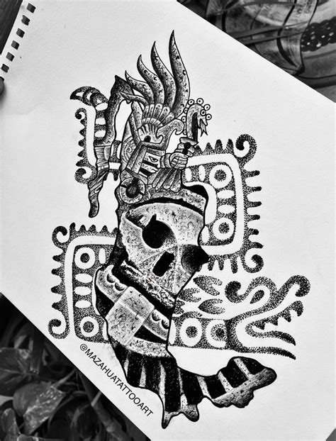 Mictlantecuhtli Mexico Huitzilopochtli Tatuaje De Tarjeta Tatuajes