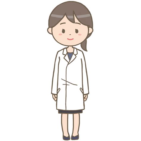 白衣を着た女性のイラスト🎨【フリー素材】｜看護roo カンゴルー