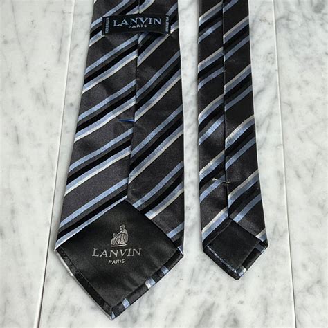 Yahoo オークション 【美品】 999円～ Lanvin ネクタイ ストライプ