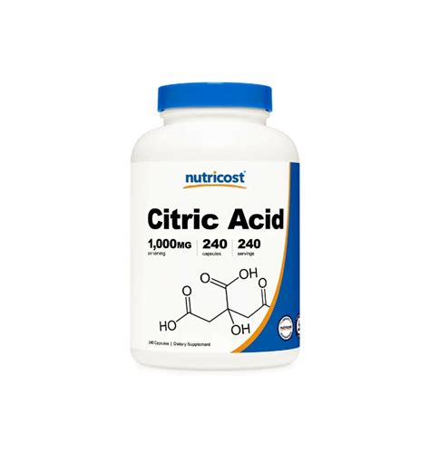 뉴트리코스트 Nutricost Citric Acid 1000mg 캡슐 240 티몬