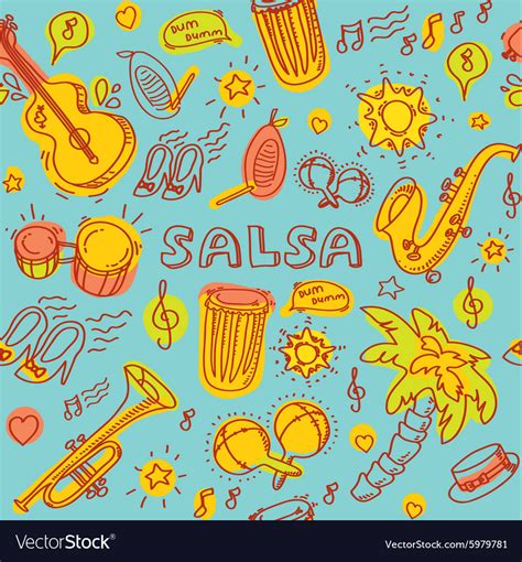 Salsa Cuban Music And Dance Royalty Free Vector Image