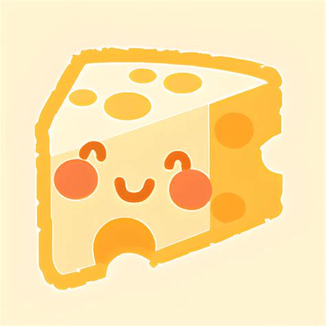 Kawaii Cheese Sticker · Creative Fabrica