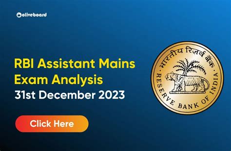 Rbi Assistant Mains Exam Analysis 31st December 2023