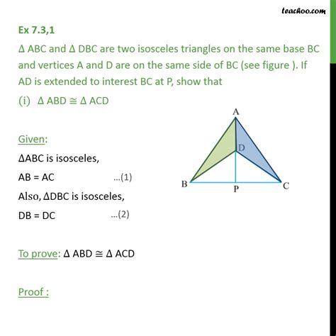 Ex Triangle Abc And Dbc Are Two Isosceles Triangles