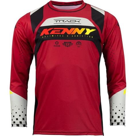 Maillot Cross TRACK FOCUS KENNY Noir Rouge Noir MAXXESS FR Maillot Cross