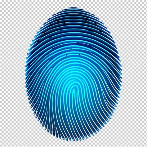 Biometric Fingerprint Scan Identification System On Transparent