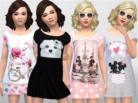 The Sims Resource Girls Summer Dress 002 By Pinkzombiecupcakes • Sims