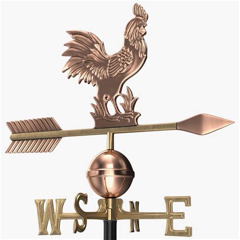 Copper Rooster Weathervane 3d Model Turbosquid 1615407