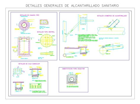 Esgoto sanitário em AutoCAD Baixar CAD 193 63 KB Bibliocad