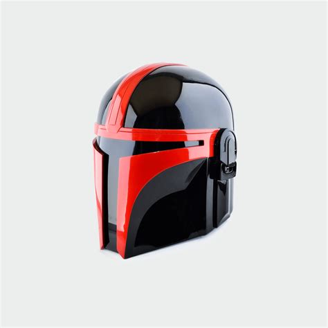 Mandalorian - Red Black Helmet – Cyber Craft