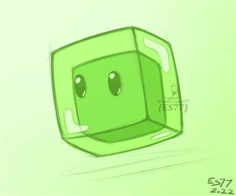 Minecraft Slime Drawing