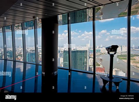 A View From Inside The Saigon Skydeck On Top Of The Bitexco Financial