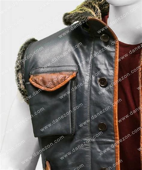 The Rock Brown Leather Jumanji The Next Level Spencer Vest