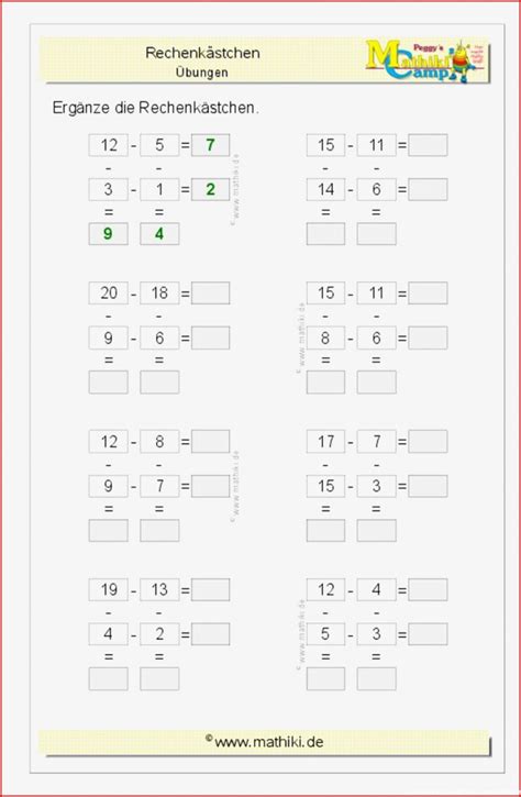 Fabelhaft Subtraktion Grundschule Arbeitsbl Tter Nur F R Sie