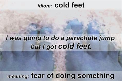 Idiom Cold Feet Funky English