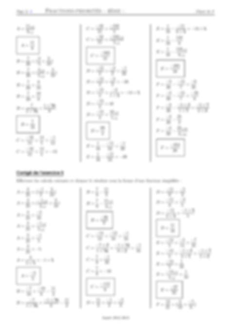 Solution Mathematiques Me Ann E Coll Ge Fractions Et Priorites