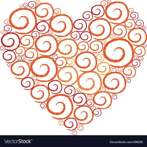 Heart shape swirl Royalty Free Vector Image - VectorStock