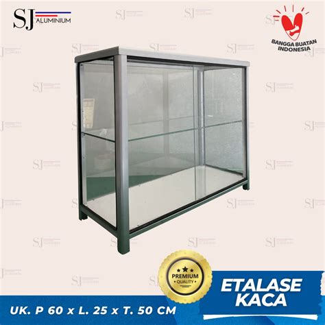 Jual Etalase Kaca Aluminium Etalase Display Lemari Kaca Rak Kaca