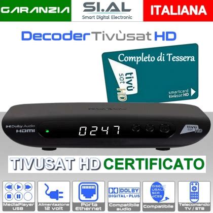 Decoder Tivusat Hd Xoro Con Card Inclusa Compatibile Dazn