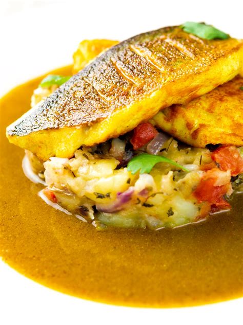 Sea Bass Curry With Crushed Fenugreek Potatoes Krumpli