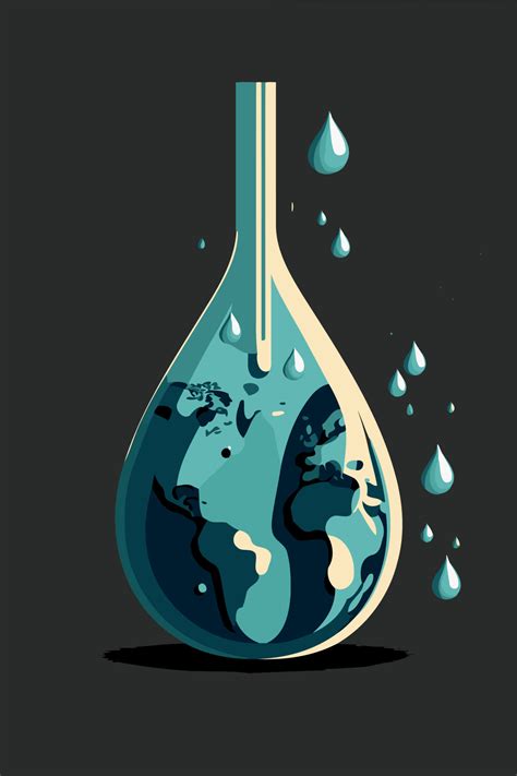 water bottle with planet earth inside 17732549 Vector Art at Vecteezy