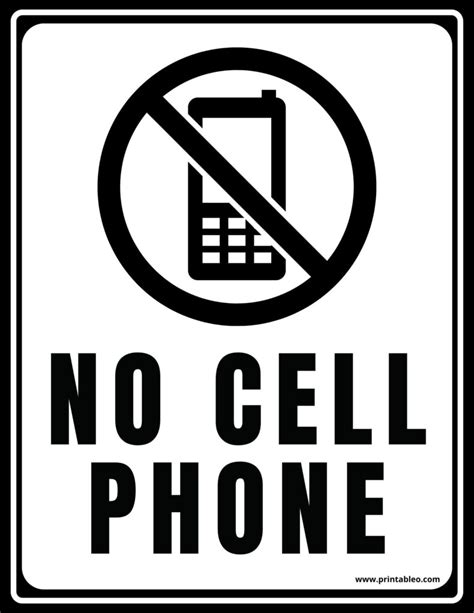 45 Printable No Cell Phone Signs Download Free Pdfs