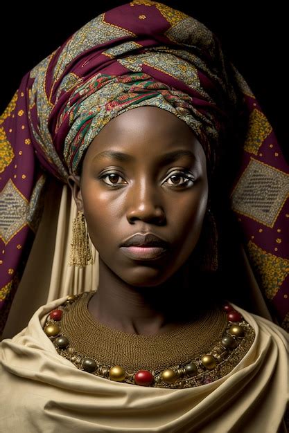 Premium Photo Traditional African Beauty Woman Portrait Tribal