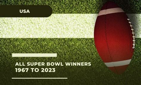 All Super Bowl winners 1967 to 2023: From Legends to Dynasties