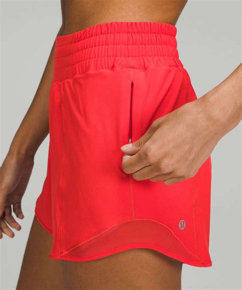 Lululemon Hotty Hot High Rise Lined Short Carnation Red Lulu