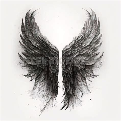 Dark Angel Wings Tattoo Design Download High Resolution Digital Art PNG Transparent Background ...