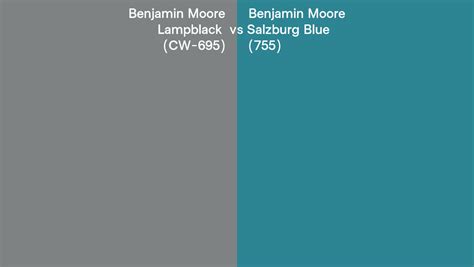 Benjamin Moore Lampblack Vs Salzburg Blue Side By Side Comparison