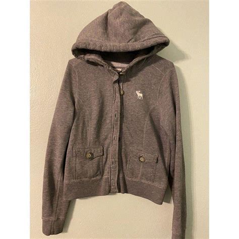 Abercrombie Fitch Grey Jacket Depop