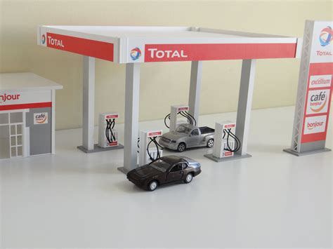 Scale Diorama Petrol Station Model Kit Car Models Display Etsy