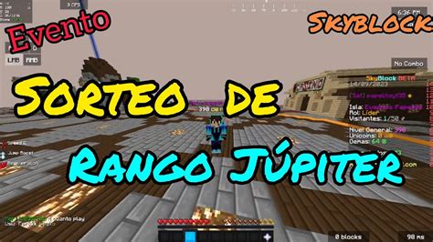 Evento Sorteo Rango J Piter Temporal En Skyblock Universocraft Youtube